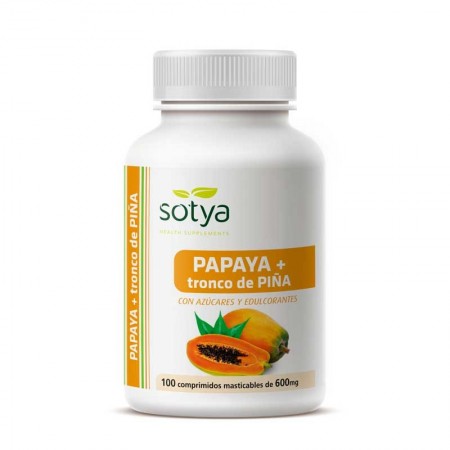 PAPAYA + tronco de piña 600 mg 100 comp