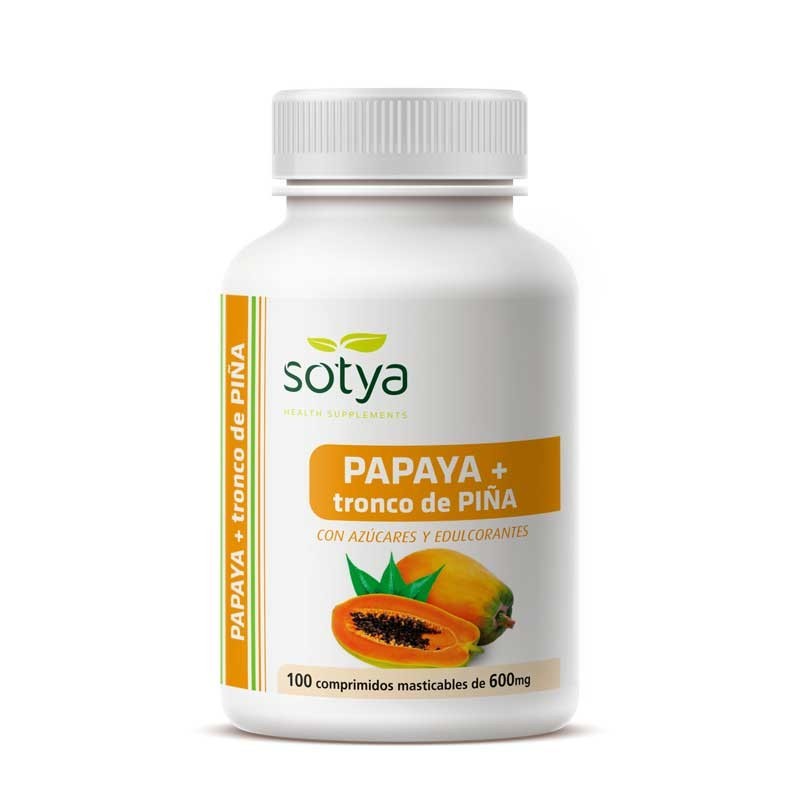 PAPAYA + tronco de piña 600 mg 100 comp