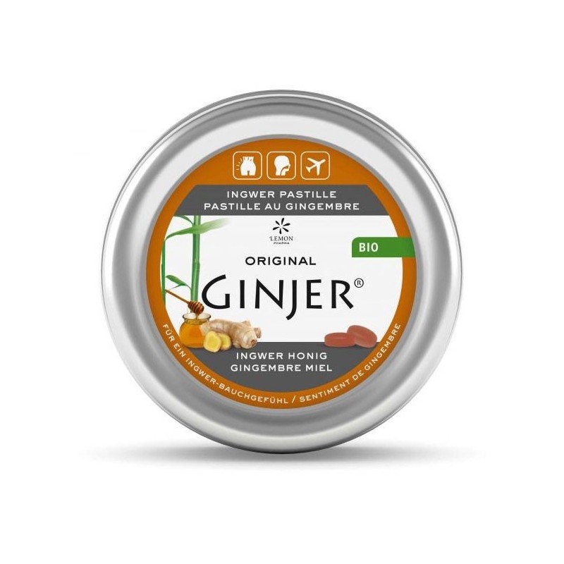 Pastillas Ginjer-Miel Bio 40g Lemon Pharma | Dietisur