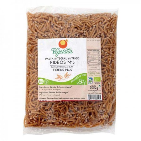 Fideo integral Nº5 bio 500 g Vegetalia | Dietisur