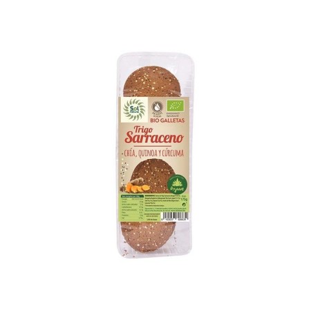 GALLETAS T.SARRACENO CHIA-QUINOA-CURCUMA BIO 175 g