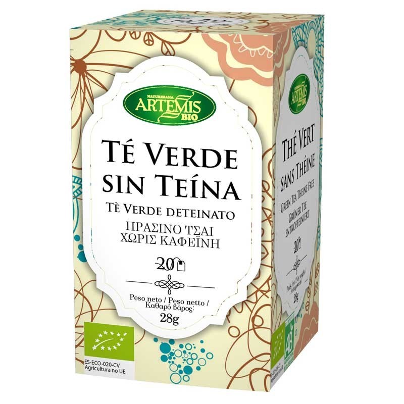 Te Verde sin Teina BIO 20 filtros ARTEMIS